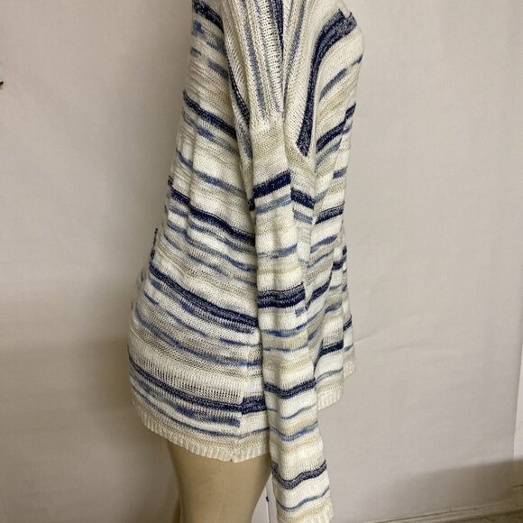 Liz Claiborne LINEN COLLETION MAR Women’s STRIPE‎ Knit Sweater Sz XL NWT MSRP$44 - Picture 3 of 4